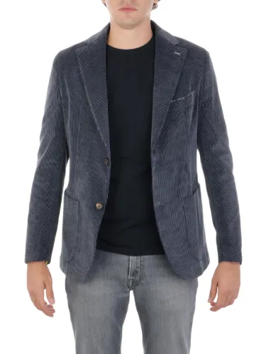 Picture of ELEVENTY | Men's Soft Ribbed Velvet Blazer Jacket