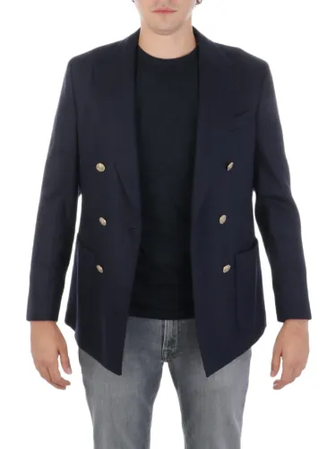 Picture of ELEVENTY | Men's Double-Breasted Wool and Cashmere Blazer