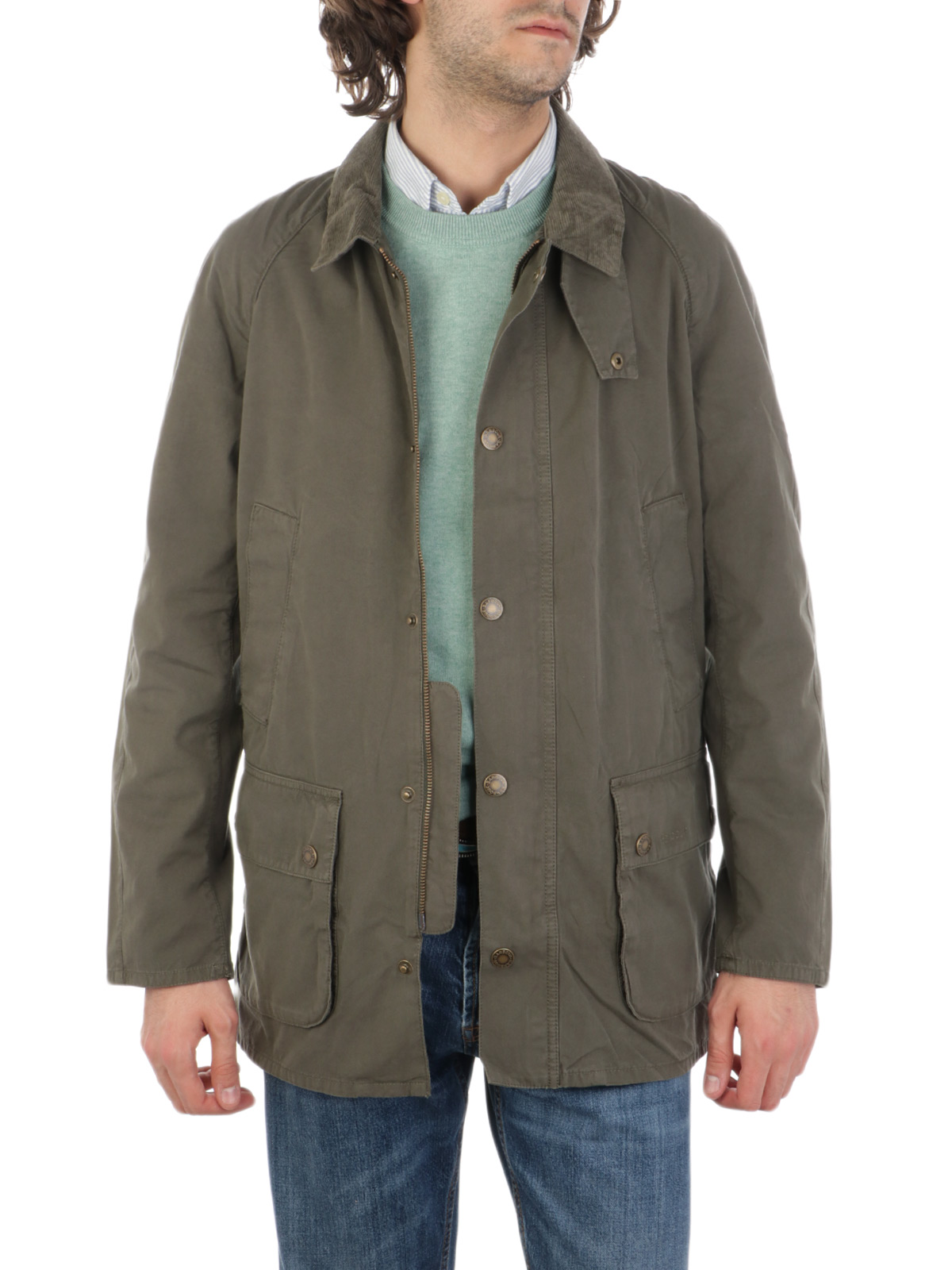 BARBOUR Giubbotto Uomo Ashby Casual Oliva MCA0792 MCA Botta B Abbigliamento