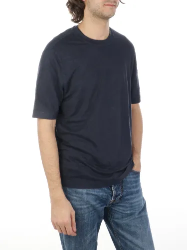 Immagine di FILIPPO DE LAURENTIIS | T-Shirt Uomo in Lino Stretch