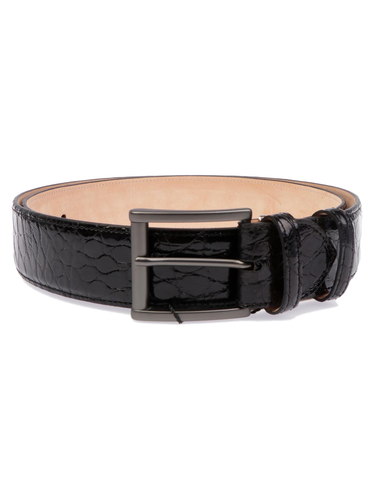 BOTTA&B Men's Crocodile Belt Black | LCM4 | Botta & B Online Store