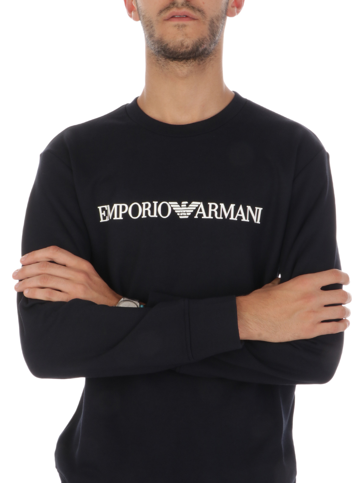 armani embossed sweatshirt