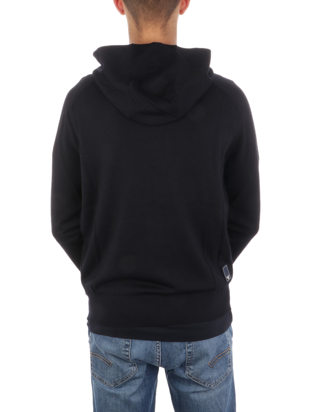 Picture of EMPORIO ARMANI | Men's Wool Cardigan with Hood