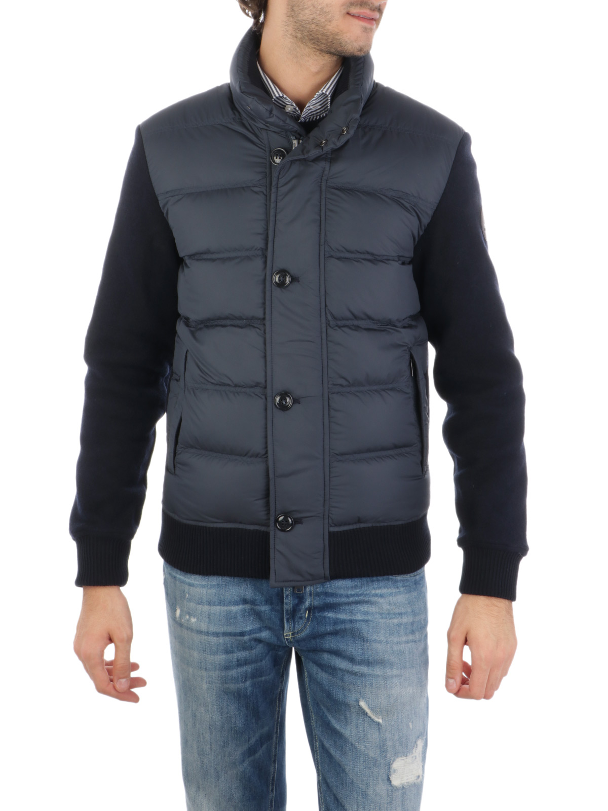 WOOLRICH Men's Wool Fleece Jacket Melton Blue | WOSW0145MR | Botta & B ...