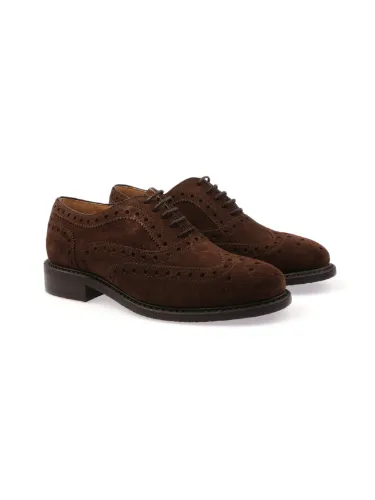 Picture of BERWICK 1707 | Women's Suede Derby Brogue Shoes