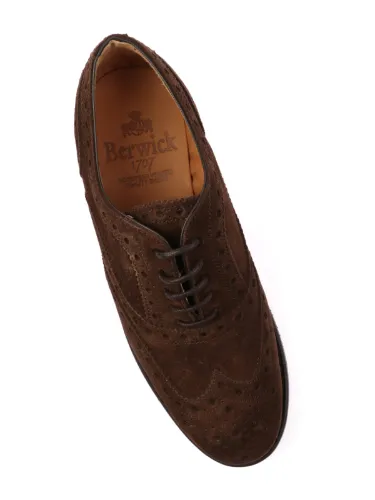 Picture of BERWICK 1707 | Women's Suede Derby Brogue Shoes