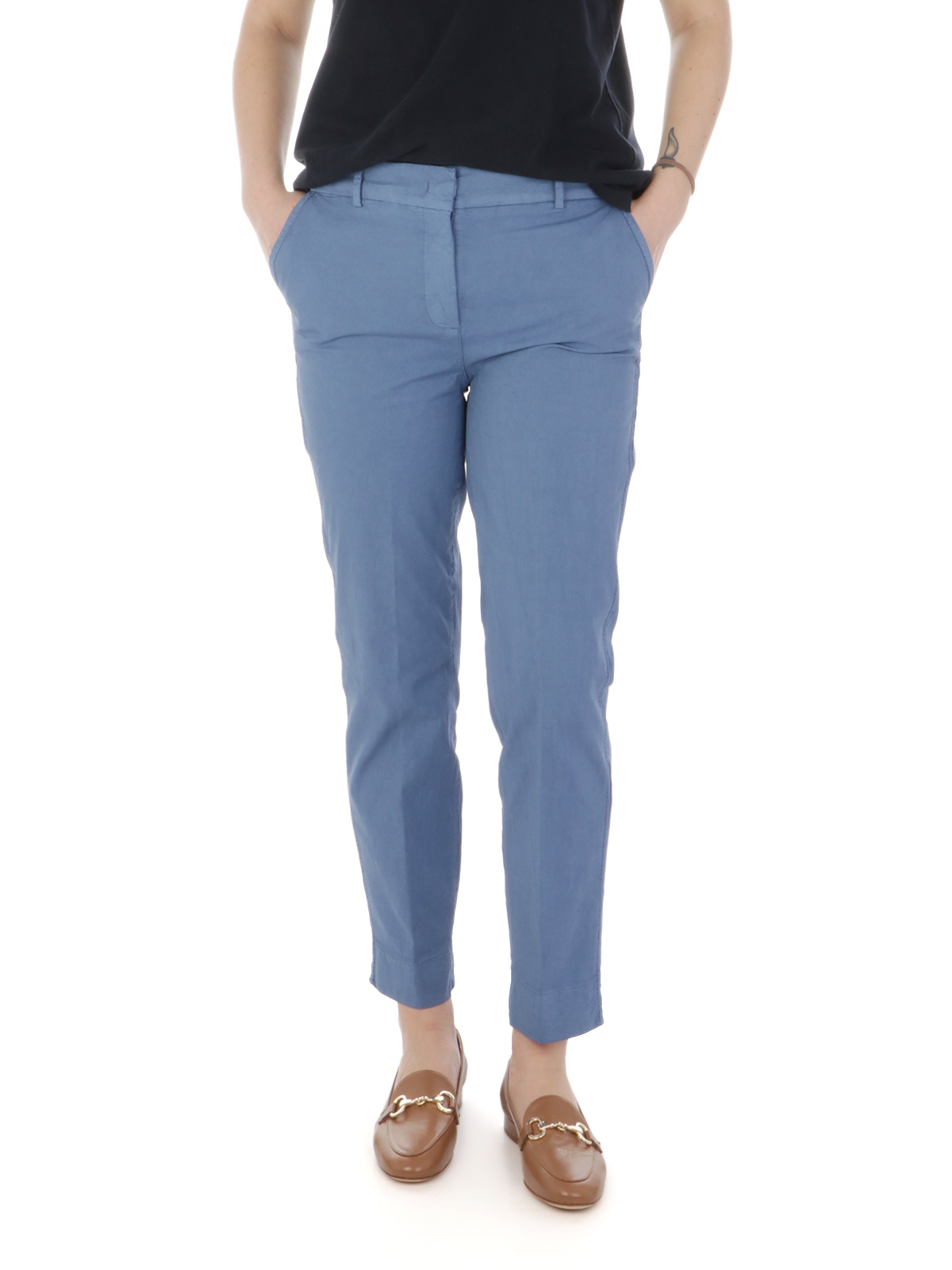 VIA MASINI 80 Pantaloni Chino Donna in Cotone Elasticizzato VIA MASINI 80 Pantaloni Chino Donna in Cotone Elasticizzato 50021382 Botta B Abbigliamento