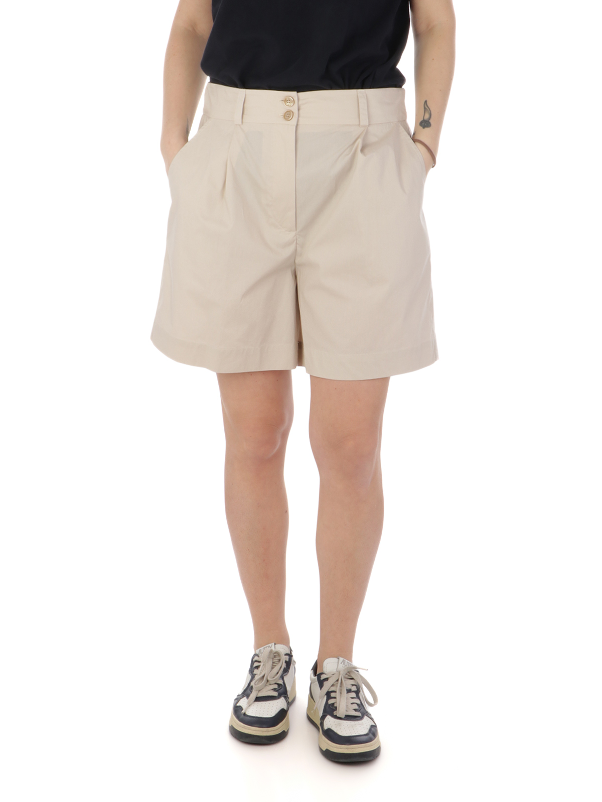 Pantaloncini beige donna on sale