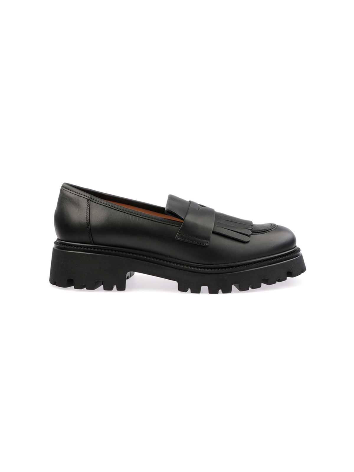 STATUS Women s Leather Loafers Gange Black Y9302.G Botta B