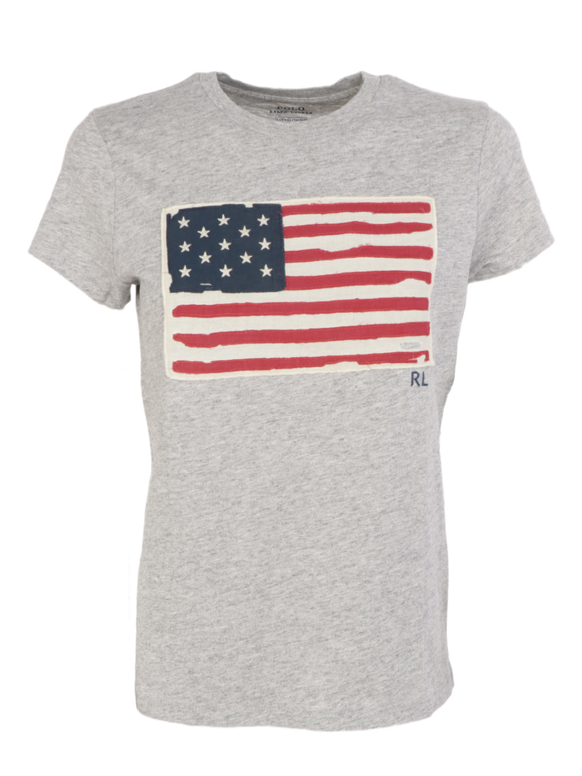 Polo Ralph Lauren Women S Usa Flag T Shirt Cobblestone Heather