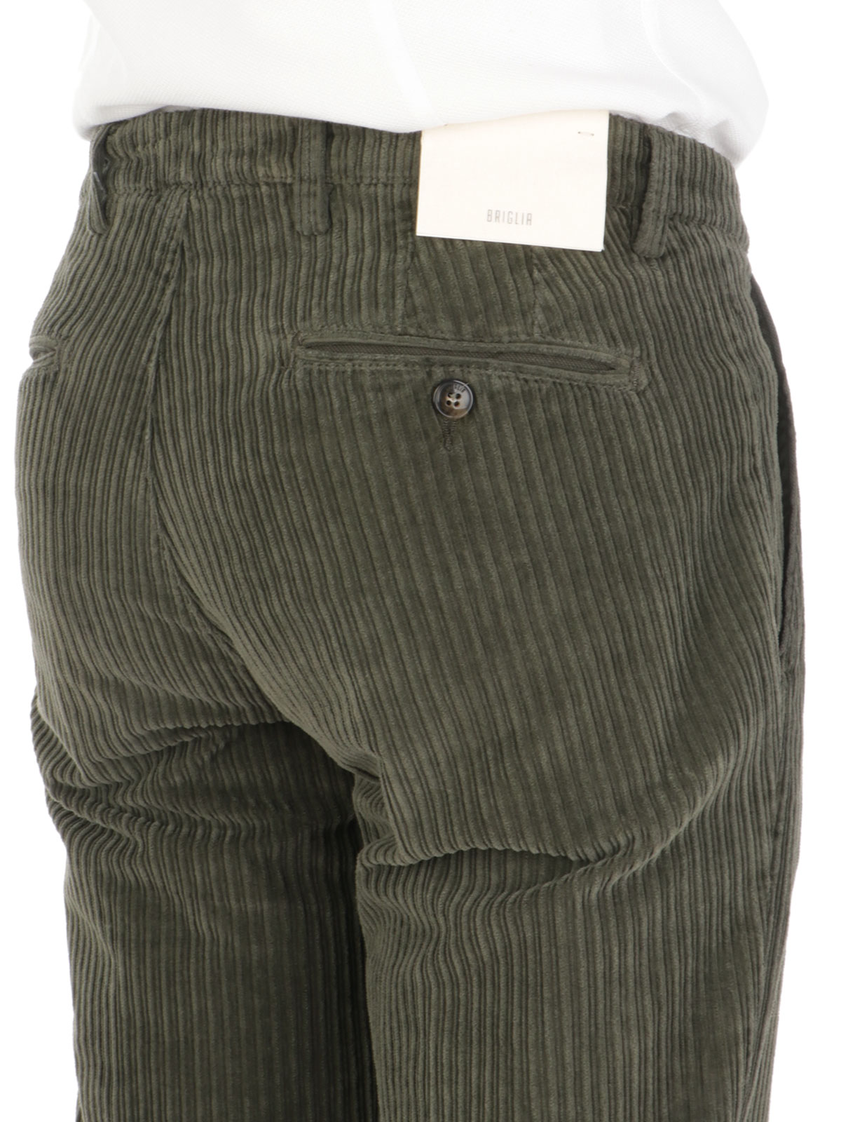 BRIGLIA 1949 Pantalone Uomo in Velluto a Coste Verde | BG05.421721 | Botta  \u0026 B Abbigliamento