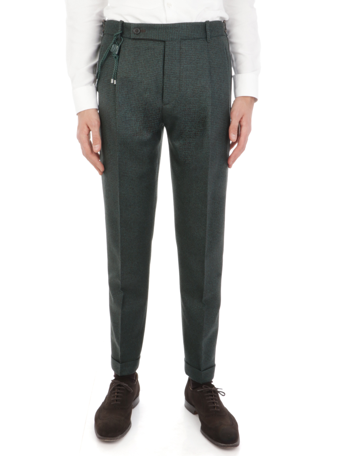 BERWICH Pantalone Uomo Retro in Lana Verde | AN4326 | Botta \u0026 B  Abbigliamento