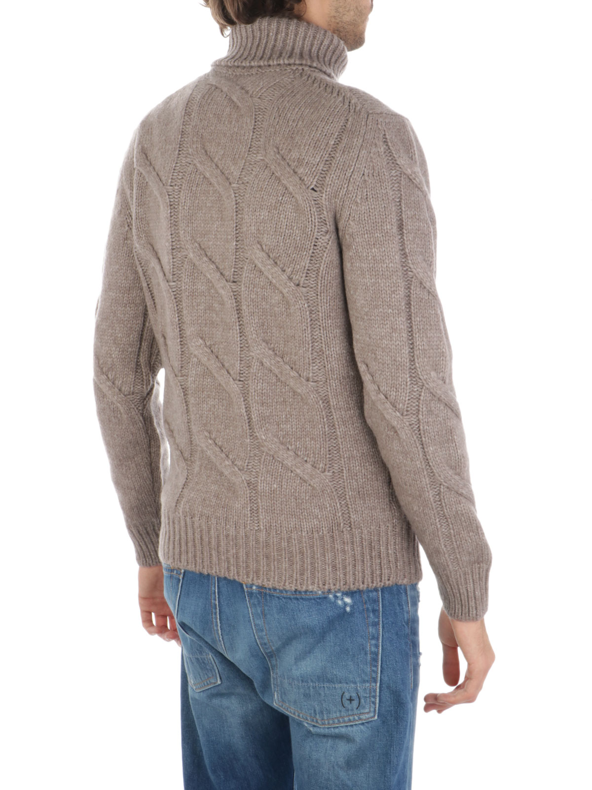 Picture of BARBA | Men's Cable Knit Turtleneck Sweater