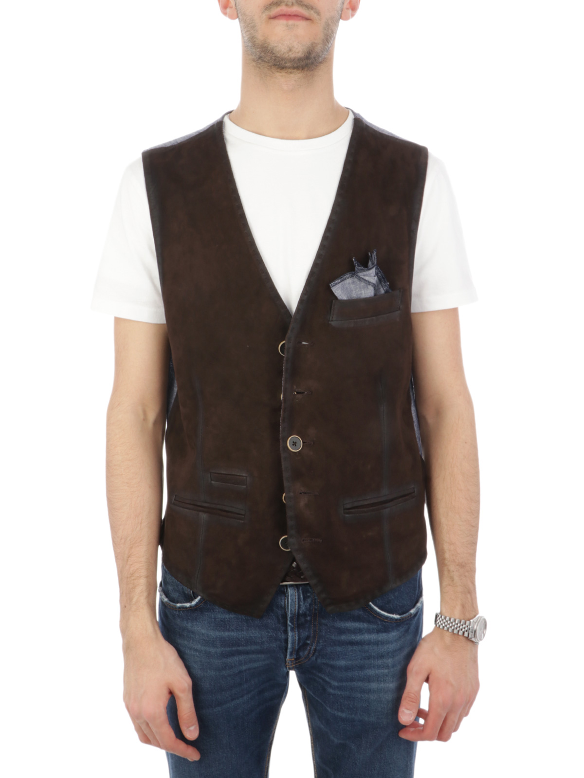 Immagine di THE JACK LEATHERS | Gilet Uomo in Suede Lorry