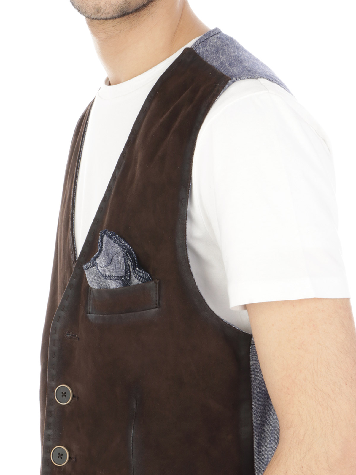 Picture of THE JACK LEATHERS | Men's Lorry Suede Waistcoat