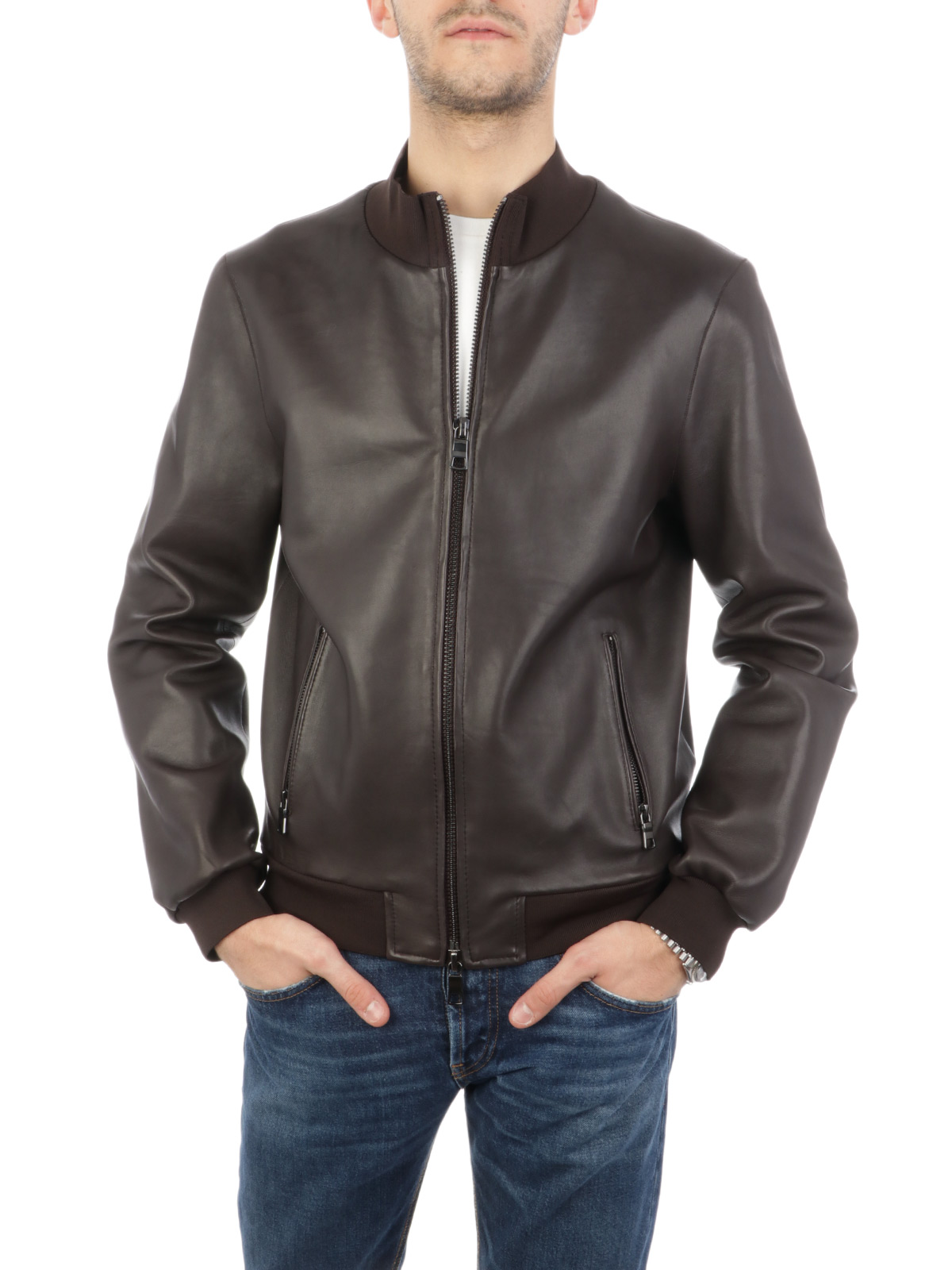 THE JACK LEATHERS  Giacca in Pelle Uomo Derek Seamless,THE JACK