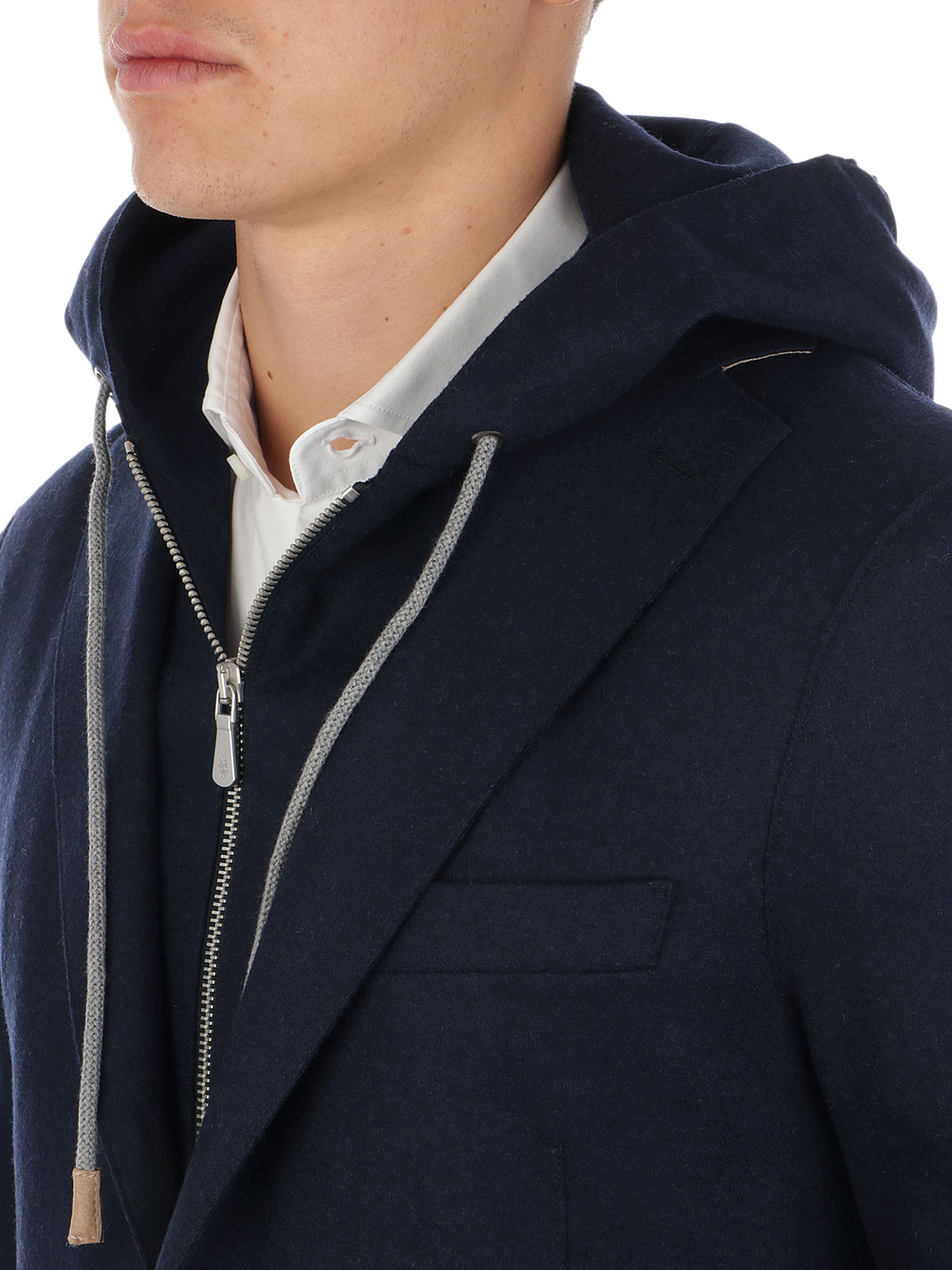 Picture of ELEVENTY | Men's Hooded Single-Breasted Blazer