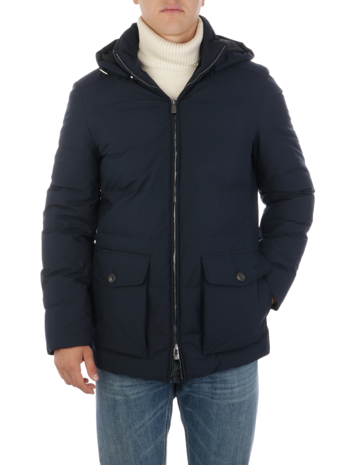 CORNELIANI Men's Padded Jacket with Hood Blue | 902HE2 2820132 | Botta ...