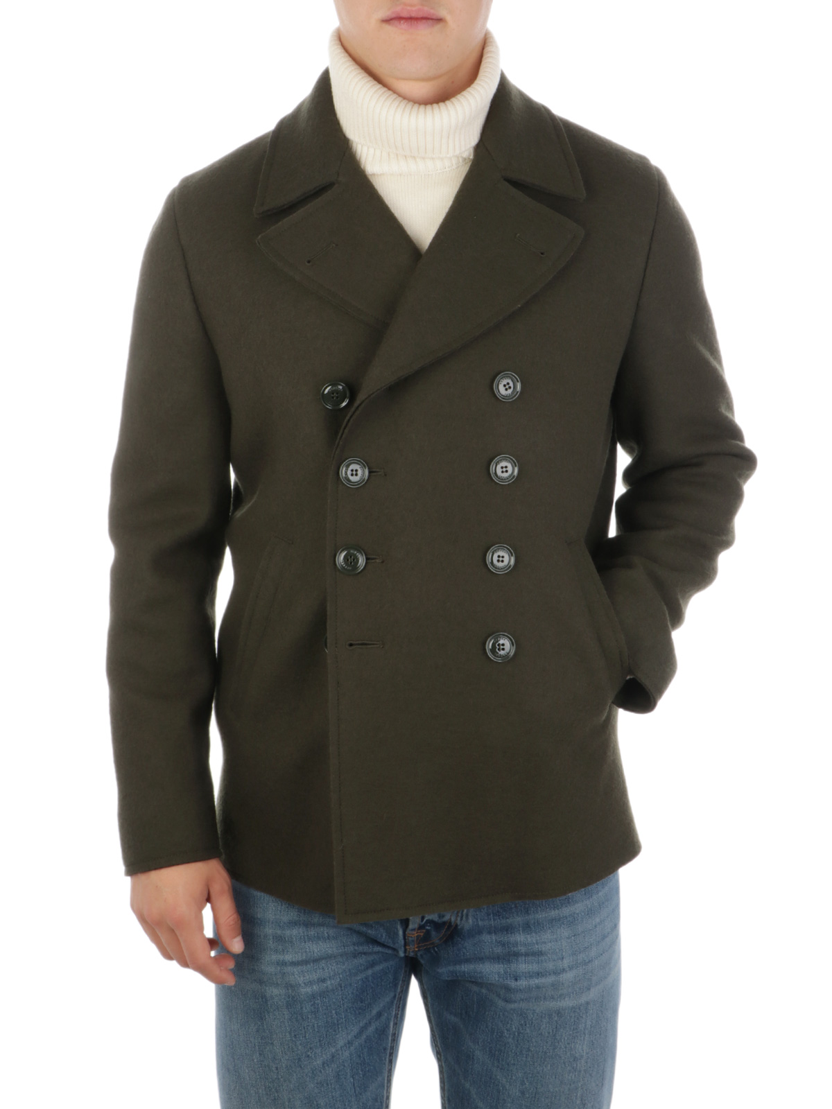 Picture of ASPESI | Men's Peak Boiled Wool Coat