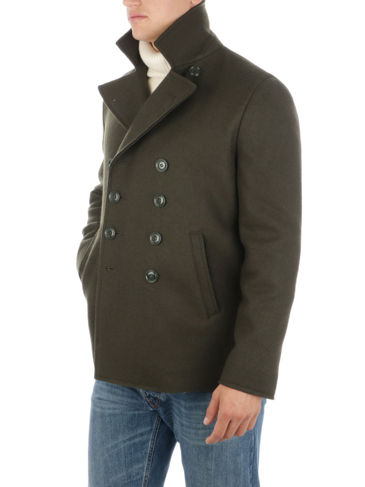 Picture of ASPESI | Men's Peak Boiled Wool Coat