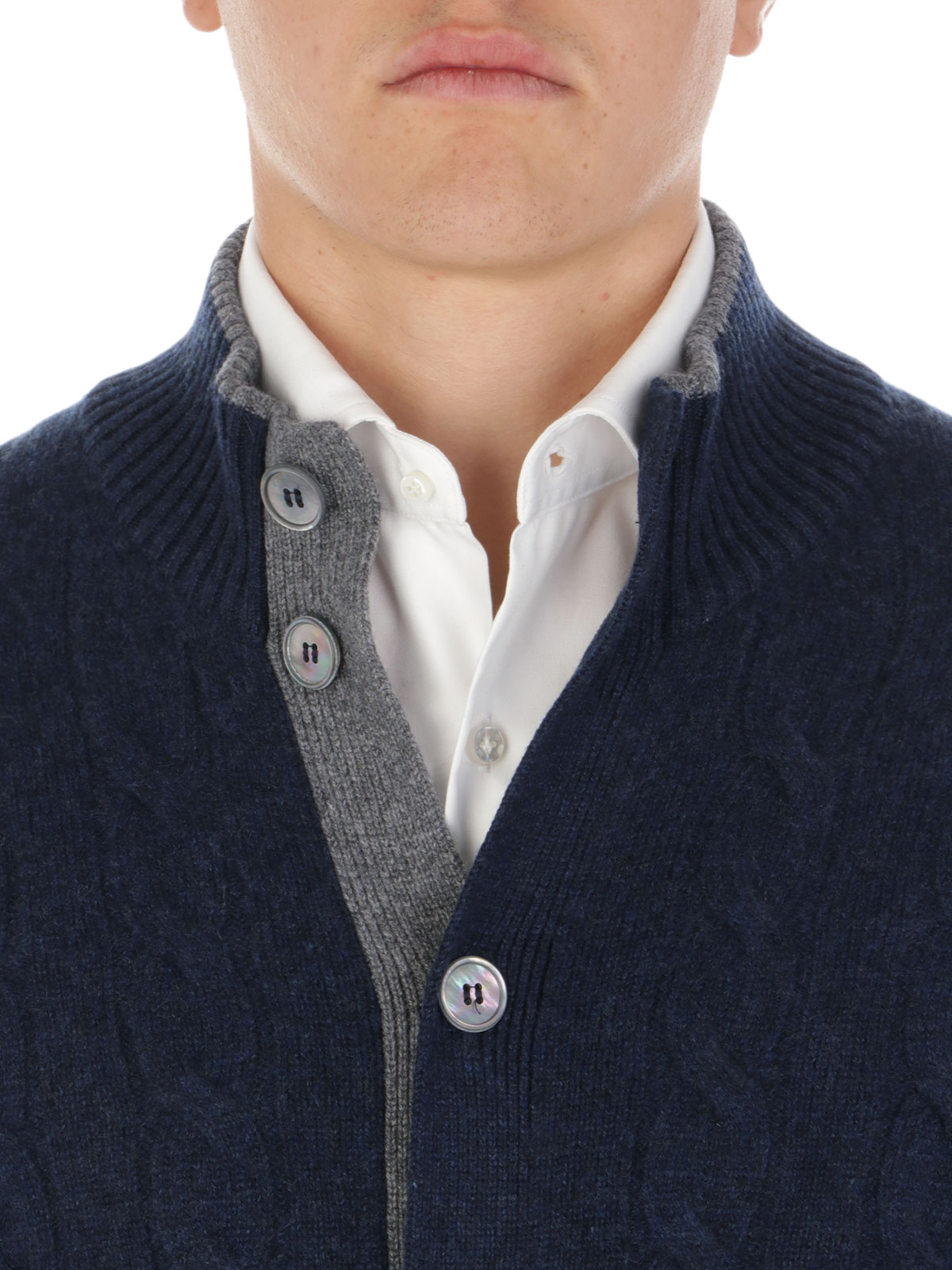 Picture of BARBA | Men's Cashmere Cable Knit Cardigan