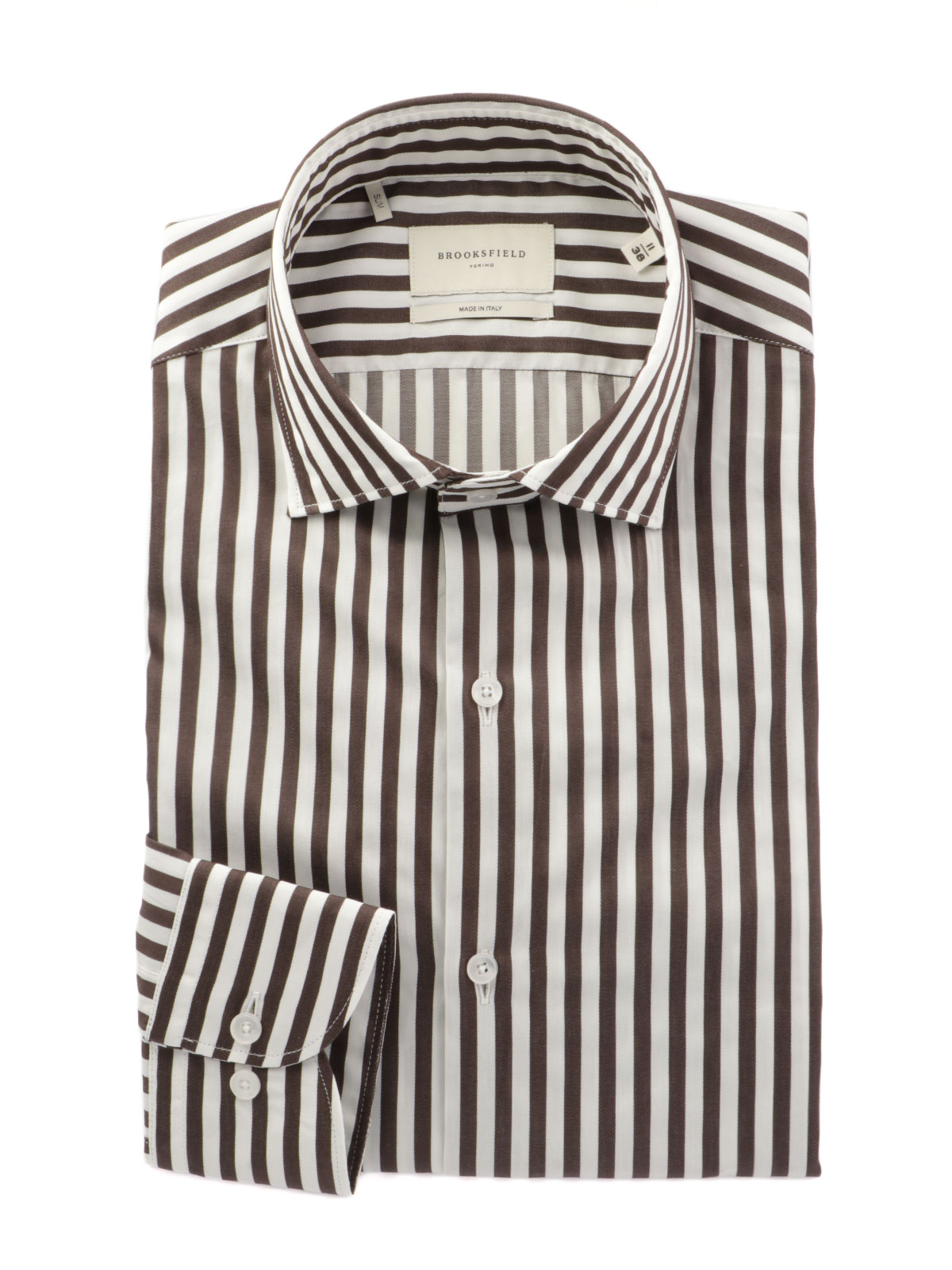 BROOKSFIELD Camicia Uomo Pari Pari Slim Marrone 202C.Q672