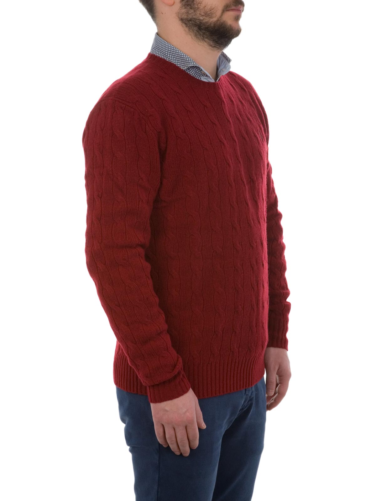 POLO RALPH LAUREN Cable-Knit Cashmere Sweater Holiday Red | 710667122008 |  Botta & B Online Store