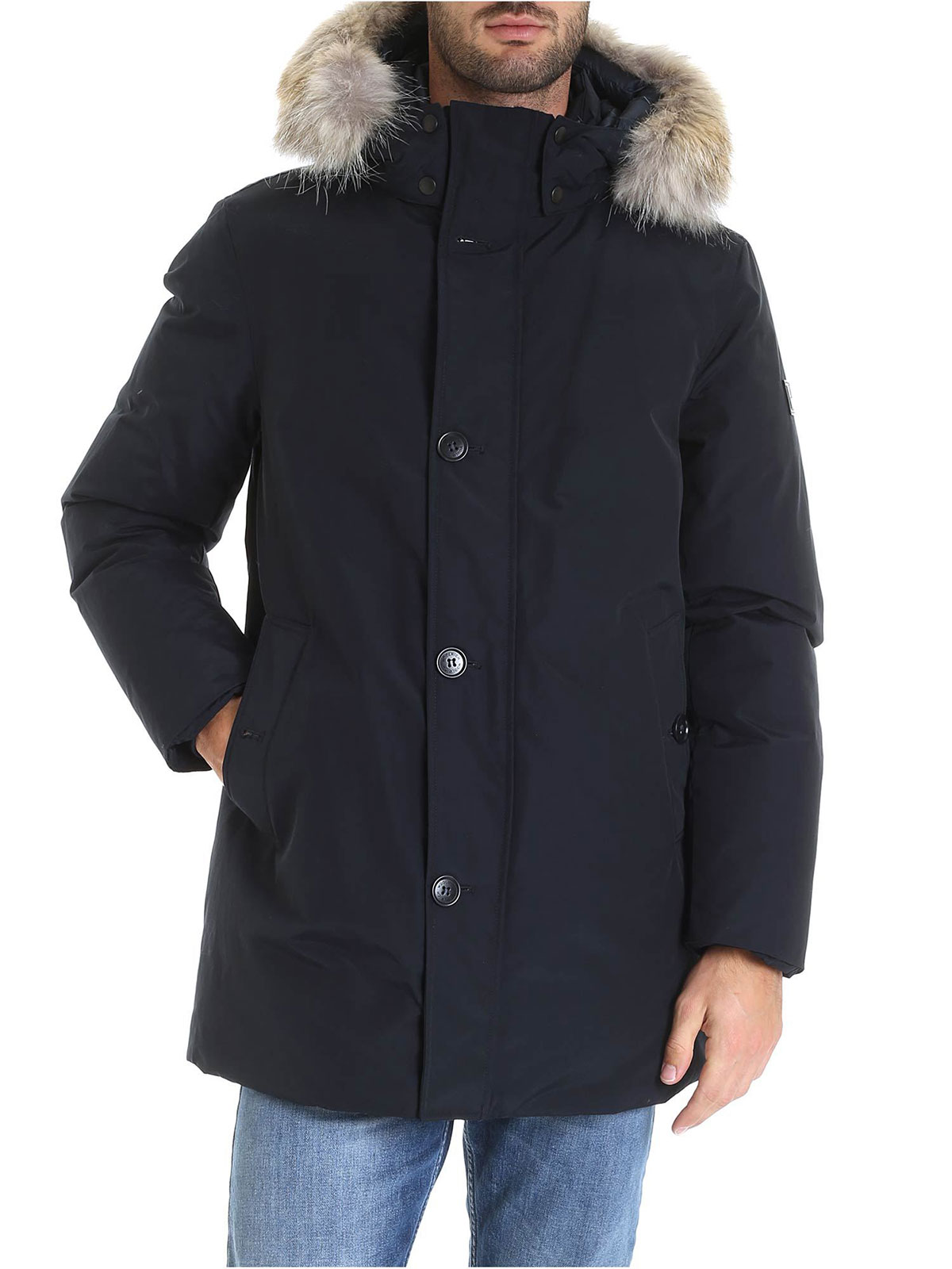 Woolrich Men S South Bay Parka Blue Wocps2939 Botta B Online Store