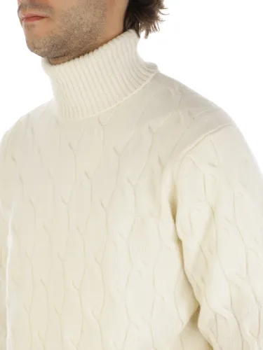 Immagine di FILIPPO DE LAURENTIIS | Dolcevita Uomo in Lana e Cashmere a Treccia