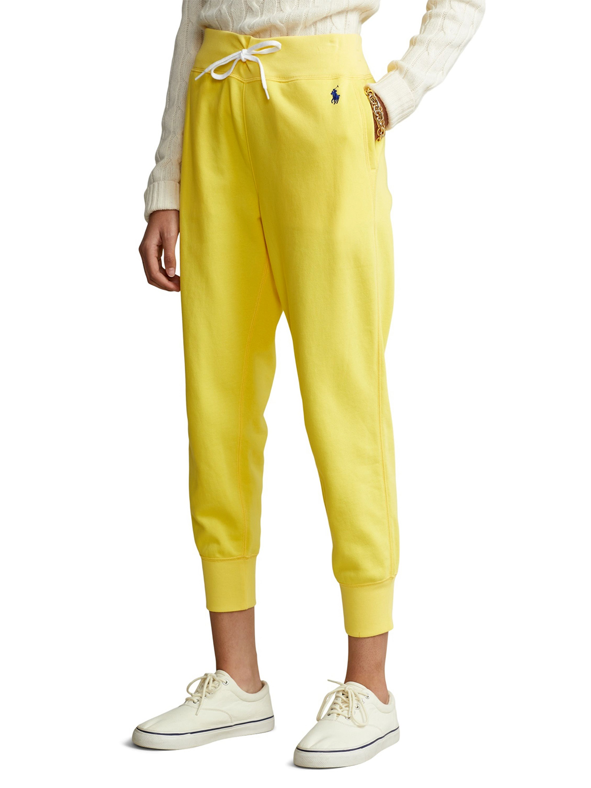 POLO RALPH LAUREN Fleece Logo Joggers Yellow [Woman] Elsa Boutique