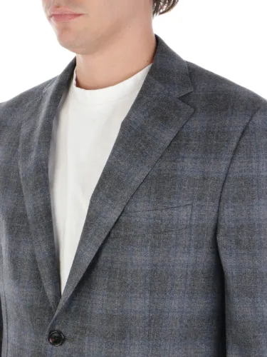 Picture of CORNELIANI | Men's Checked Virgin Wool Jacket
