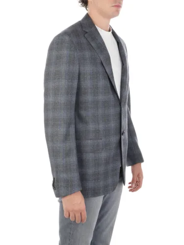 Picture of CORNELIANI | Men's Checked Virgin Wool Jacket