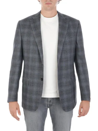 Picture of CORNELIANI | Men's Checked Virgin Wool Jacket
