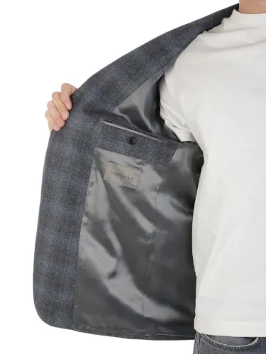 Picture of CORNELIANI | Men's Checked Virgin Wool Jacket