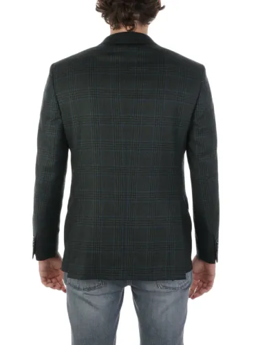 Picture of LUIGI BIANCHI MANTOVA | Men's Prince of Wales Wool Blazer