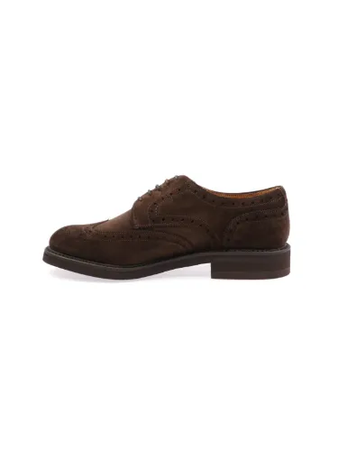 Picture of BERWICK 1707 | Men's Suede Brogue Derby Shoes