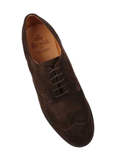 Picture of BERWICK 1707 | Men's Suede Brogue Derby Shoes