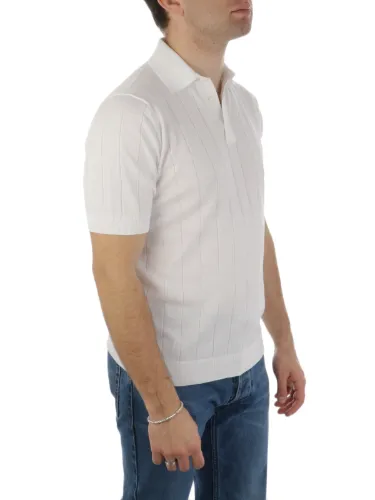 Picture of FILIPPO DE LAURENTIIS | Men's Flat Ribbed Cotton Polo