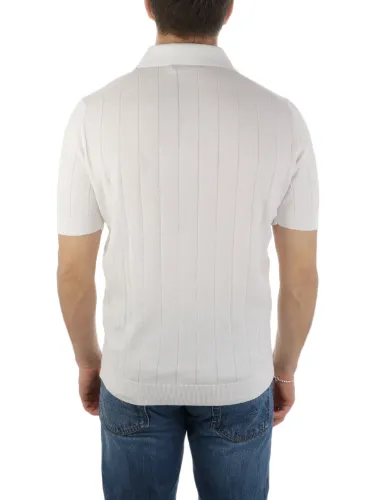 Picture of FILIPPO DE LAURENTIIS | Men's Flat Ribbed Cotton Polo