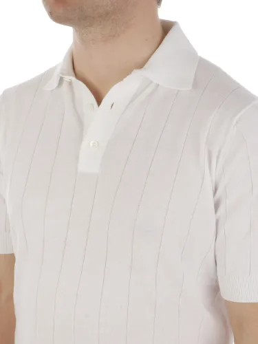 Picture of FILIPPO DE LAURENTIIS | Men's Flat Ribbed Cotton Polo