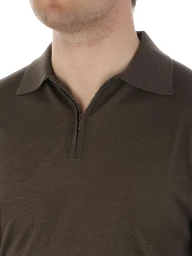 Immagine di FILIPPO DE LAURENTIIS | Polo Uomo con Zip in Lana Seta e Cashmere