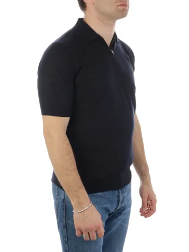 Immagine di FILIPPO DE LAURENTIIS | Polo Uomo con Zip in Lana Seta e Cashmere