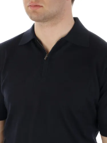 Immagine di FILIPPO DE LAURENTIIS | Polo Uomo con Zip in Lana Seta e Cashmere