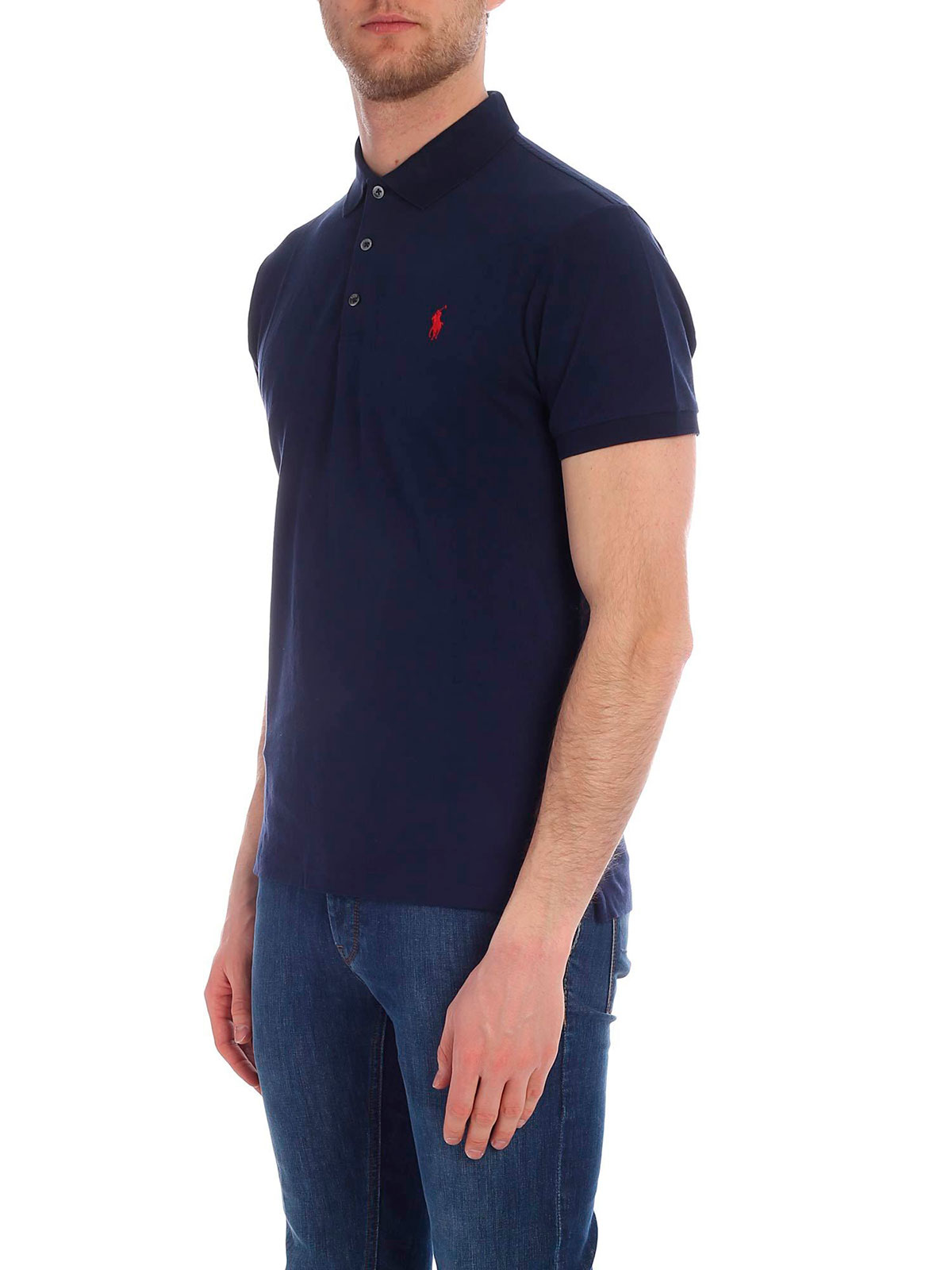 POLO RALPH LAUREN Men's Stretch Polo Shirt French Navy | 710541705009 |  Botta & B Online Store