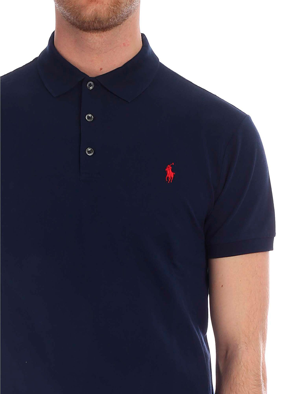 POLO RALPH LAUREN Men's Stretch Polo Shirt French Navy | 710541705009 |  Botta & B Online Store