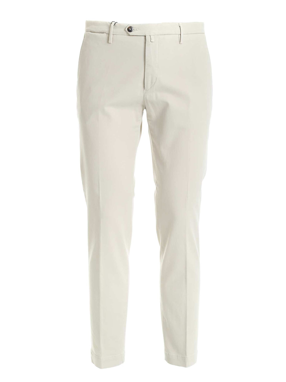 BRIGLIA 1949 Pantalone Uomo in Raso di Cotone Avorio | BG04.42009 | Botta \u0026  B Abbigliamento