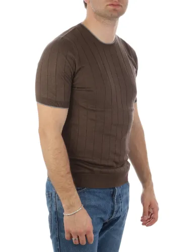 Immagine di BARBA | T-Shirt Uomo in Seta a Coste