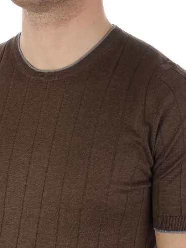 Immagine di BARBA | T-Shirt Uomo in Seta a Coste