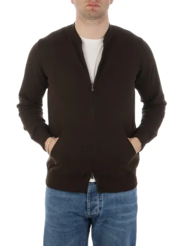 Picture of FILIPPO DE LAURENTIIS | Men's Bomber Zip Cotton Sweatshirt