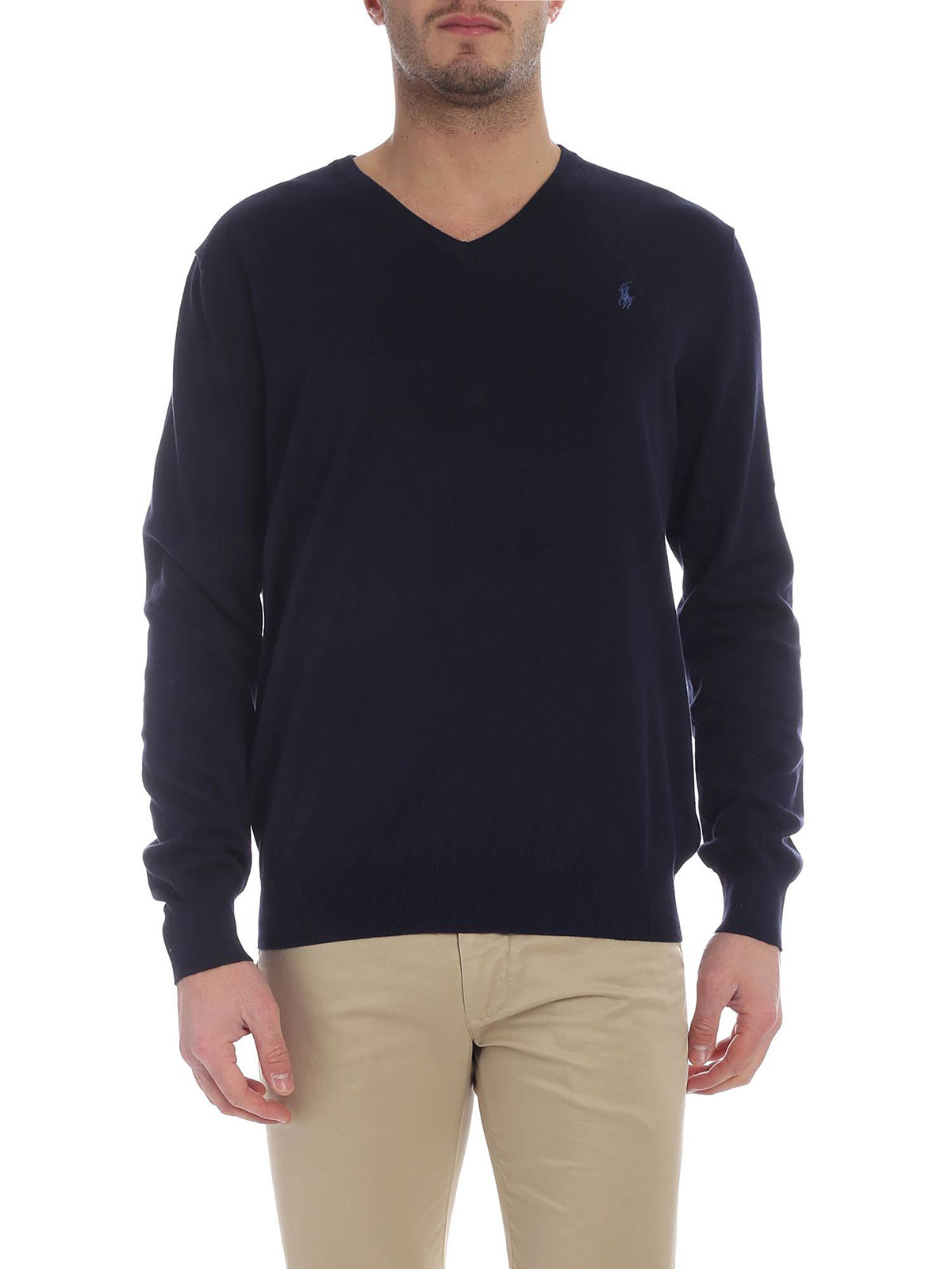 v neck sweater with polo
